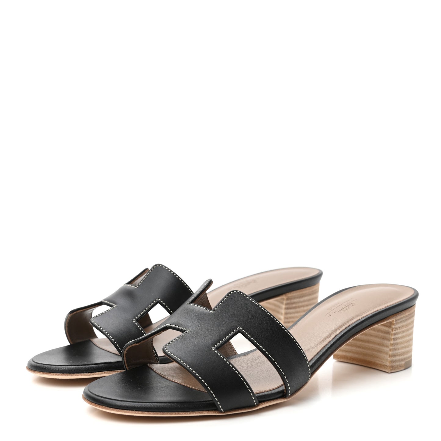 Calfskin Oasis Sandals 37 Black