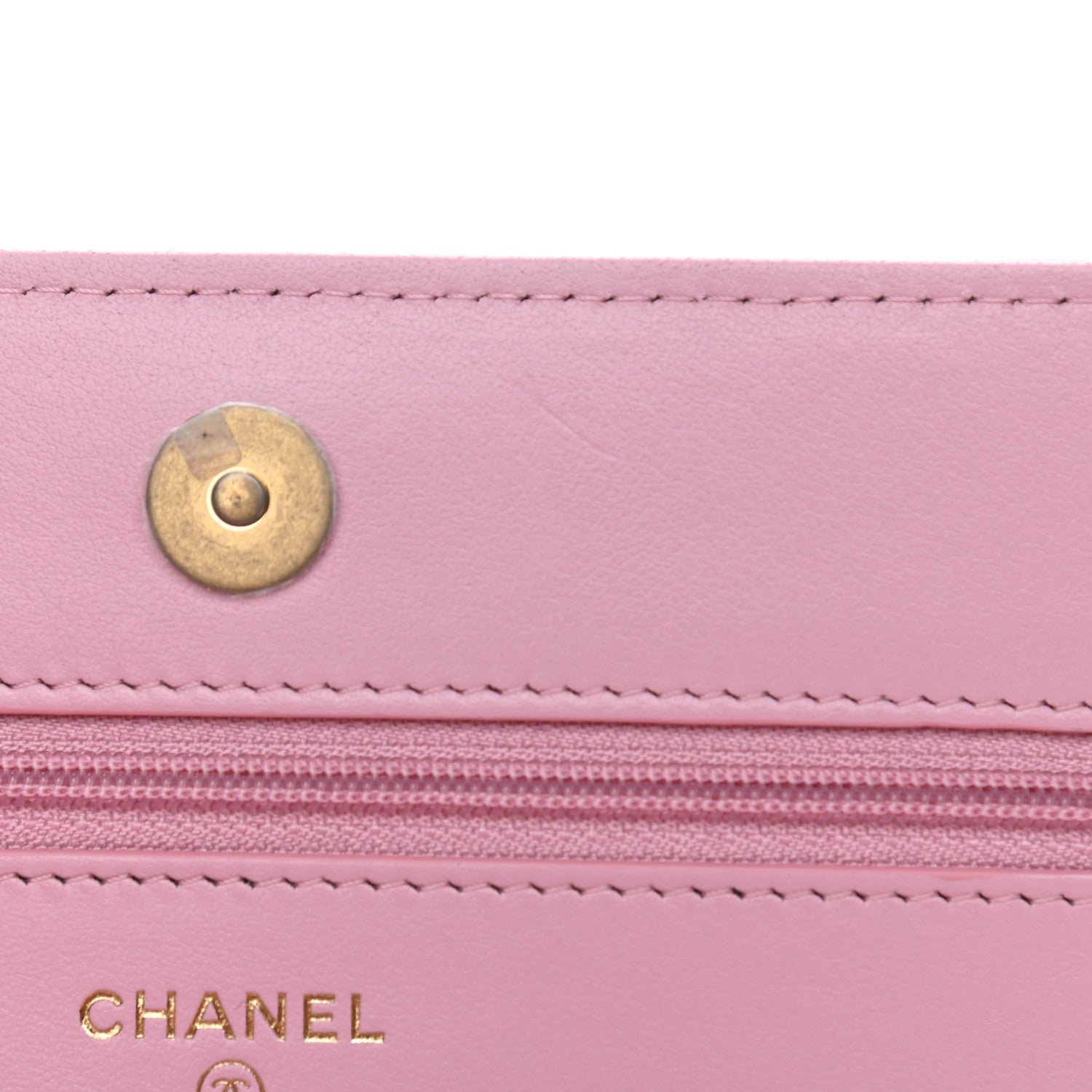 Chanel Shiny Caviar Quilted Pick Me Up Wallet On Chain WOC Pink 12 of 13