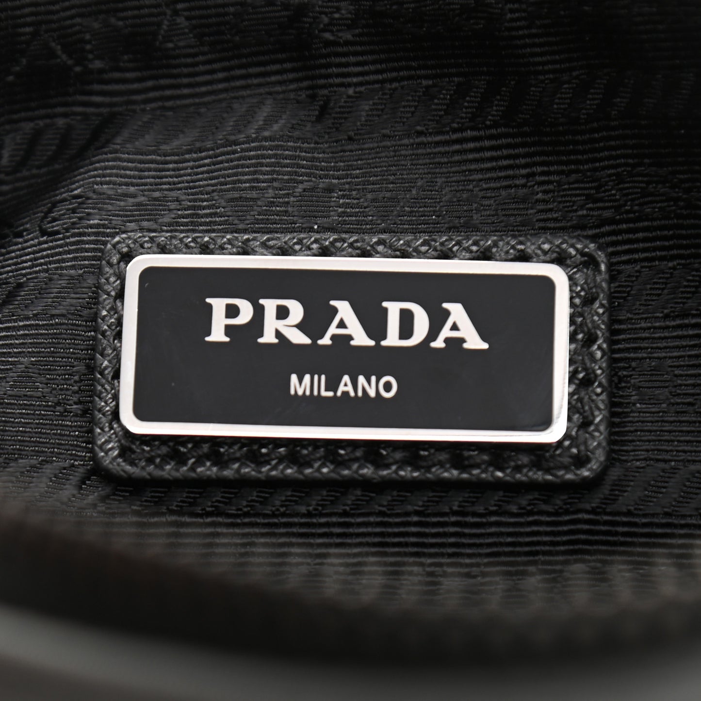 Re-Nylon Saffiano Pocket Zippered Shoulder Bag Ardesia Black