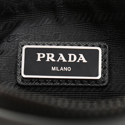 Prada Re-Nylon Saffiano Pocket Zippered Shoulder Bag Ardesia Black 6 of 10