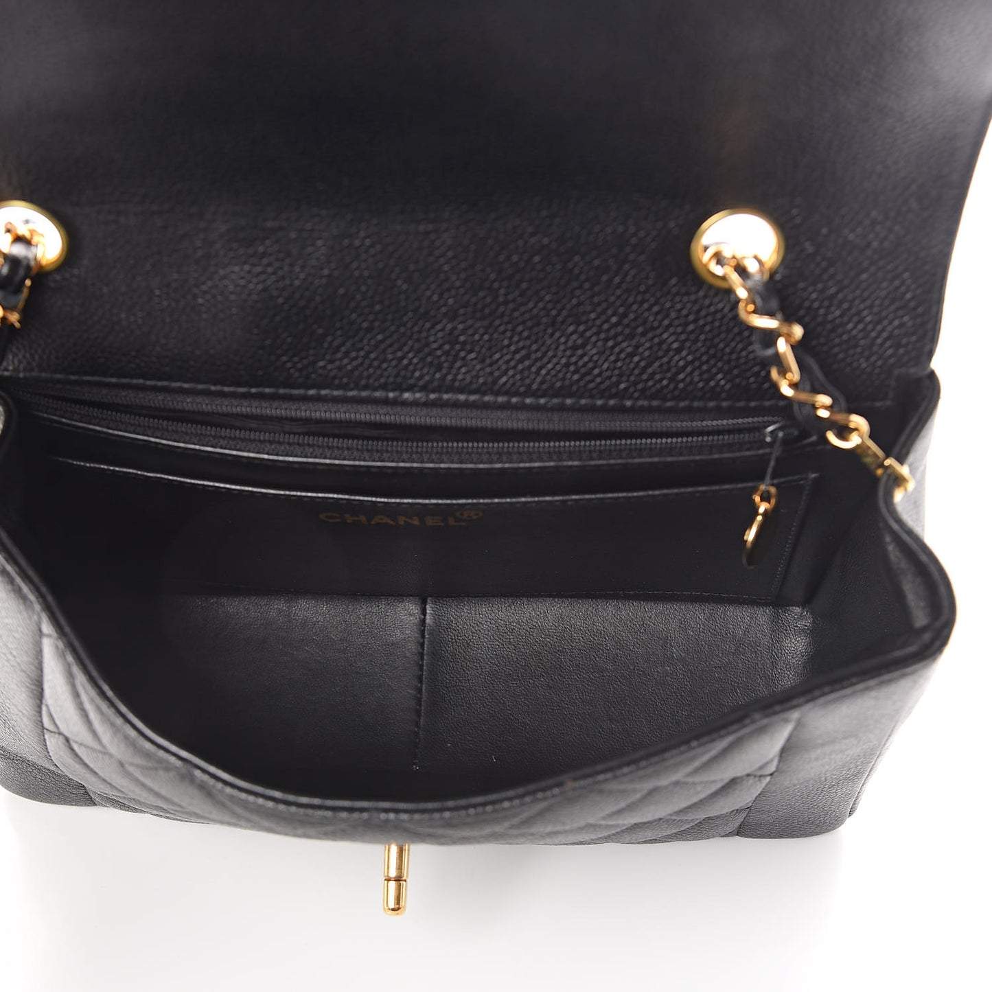 Caviar Quilted Medium Single Flap Black