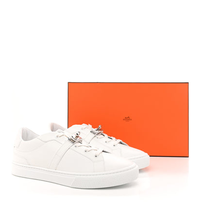Hermes Calfskin Mens Day Sneakers 42.5 White 14 of 14