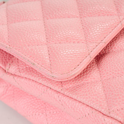 Chanel Caviar Quilted Medium Double Flap Pink 14 of 17