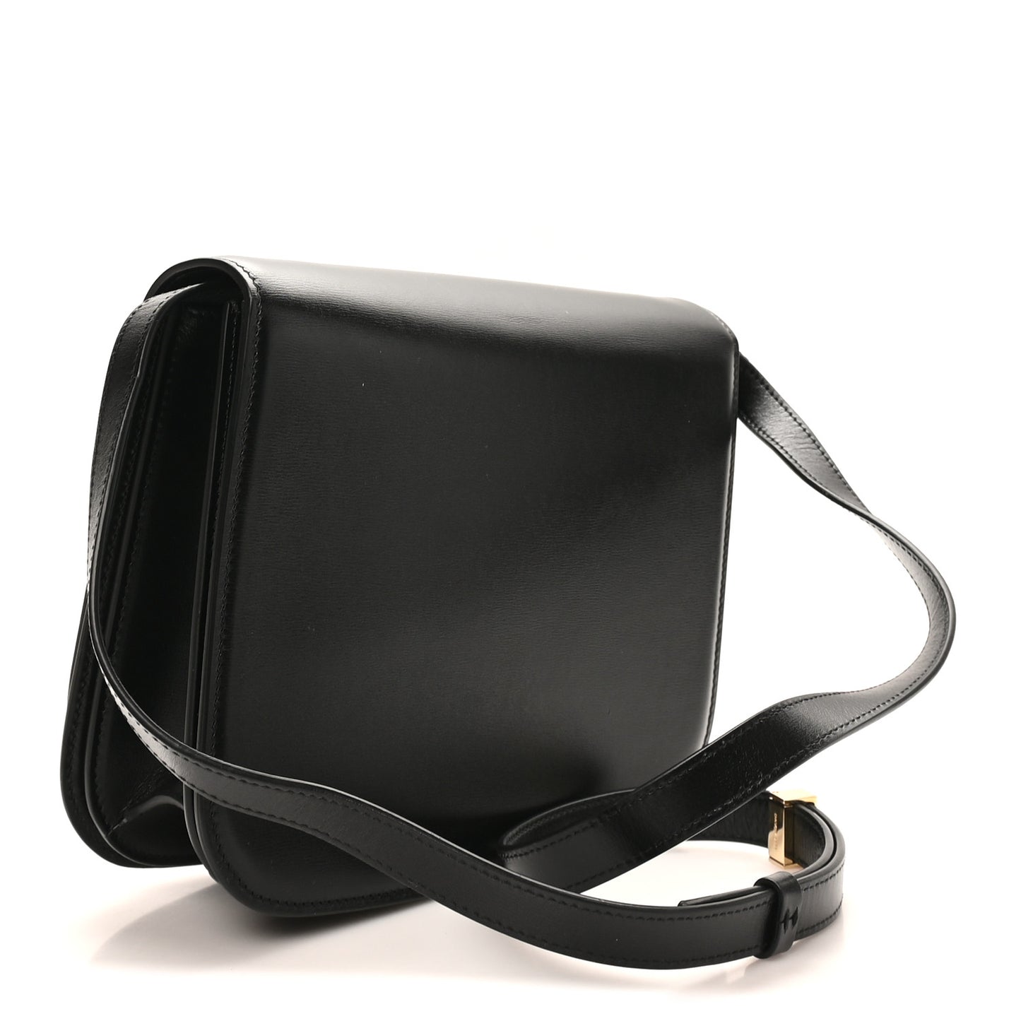 Dappled Calfskin Small Fiamma Crossbody Bag  Black