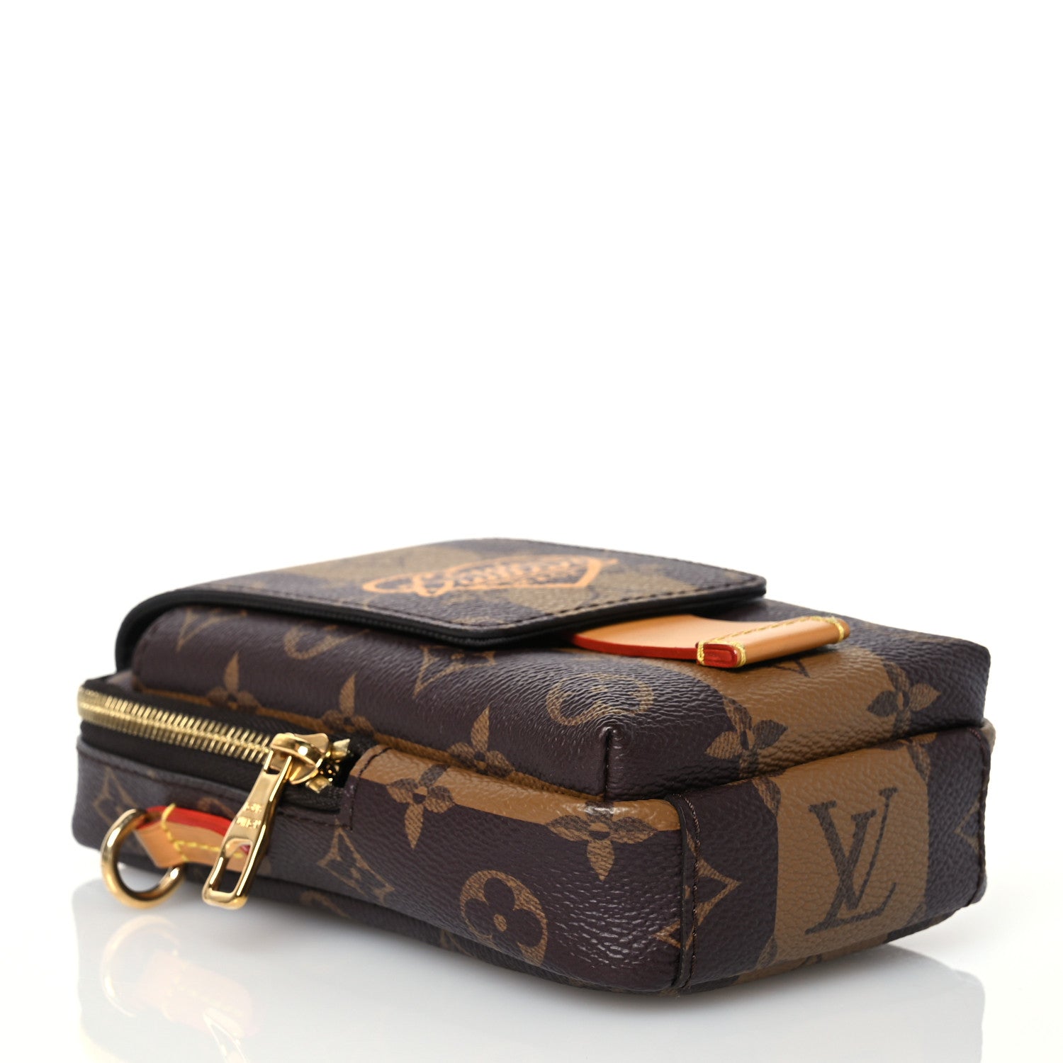 Louis Vuitton X NIGO Reverse Monogram Flat Double Phone Pouch 4 of 11