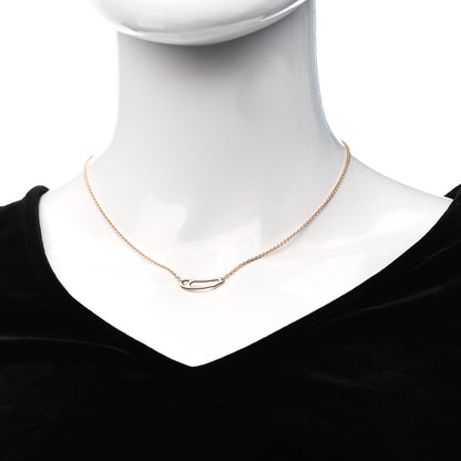 Hermes 18K Rose Gold Chaine d'Ancre Mini Punk Necklace ST 2 of 5