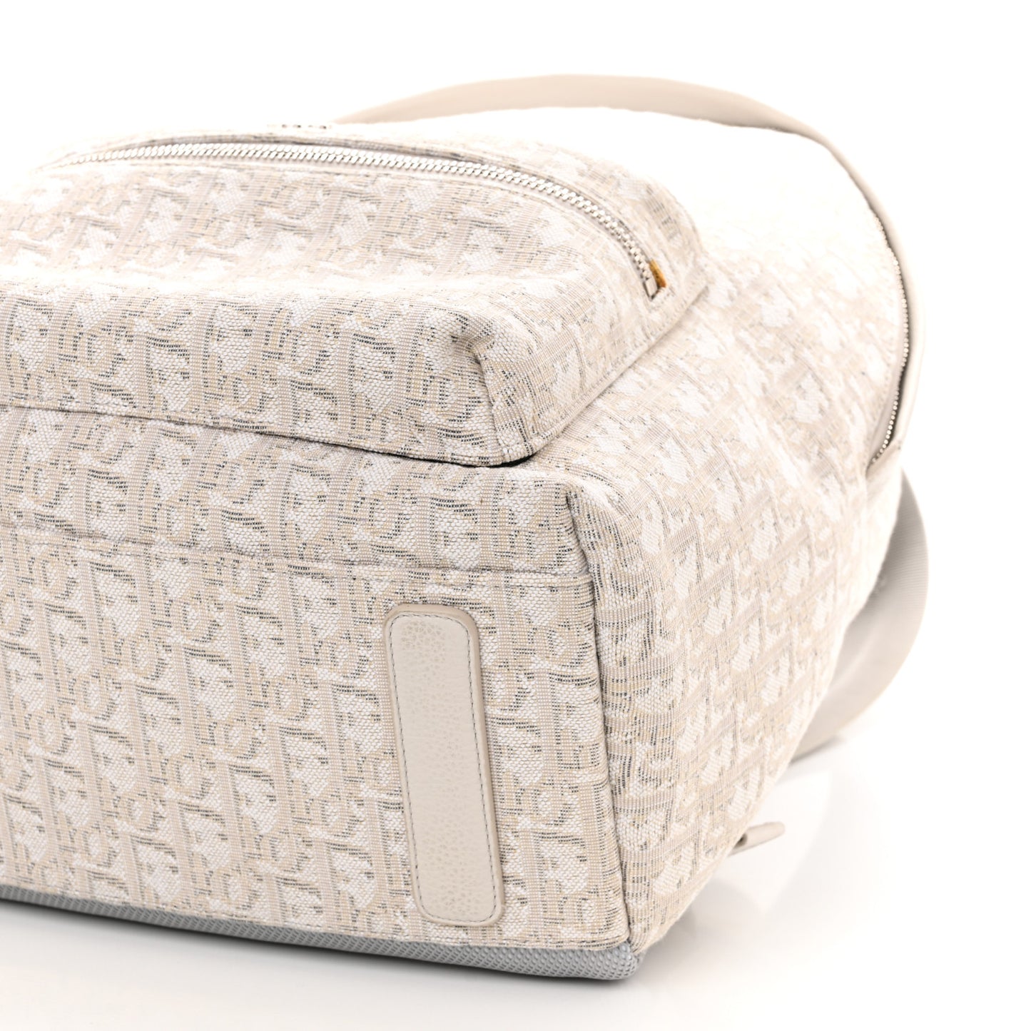 Oblique Calfskin Rider Backpack Beige