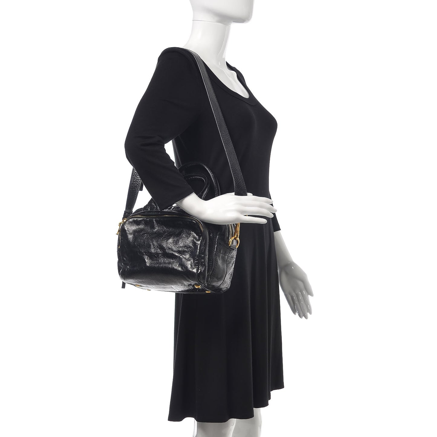 Vitello Shine Tote Black