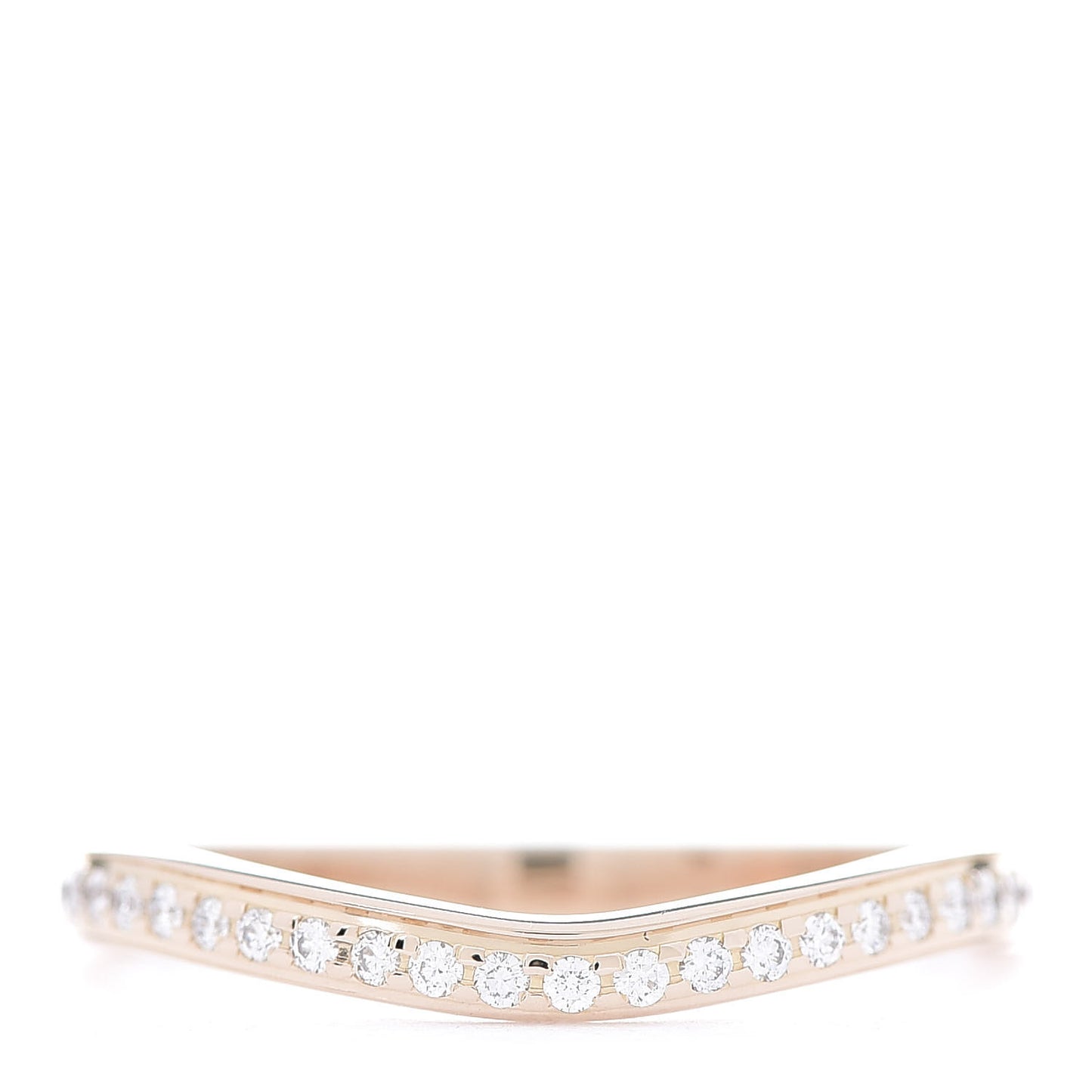 18K Pink Gold Diamond Ballerine Wedding Band Ring 49 5