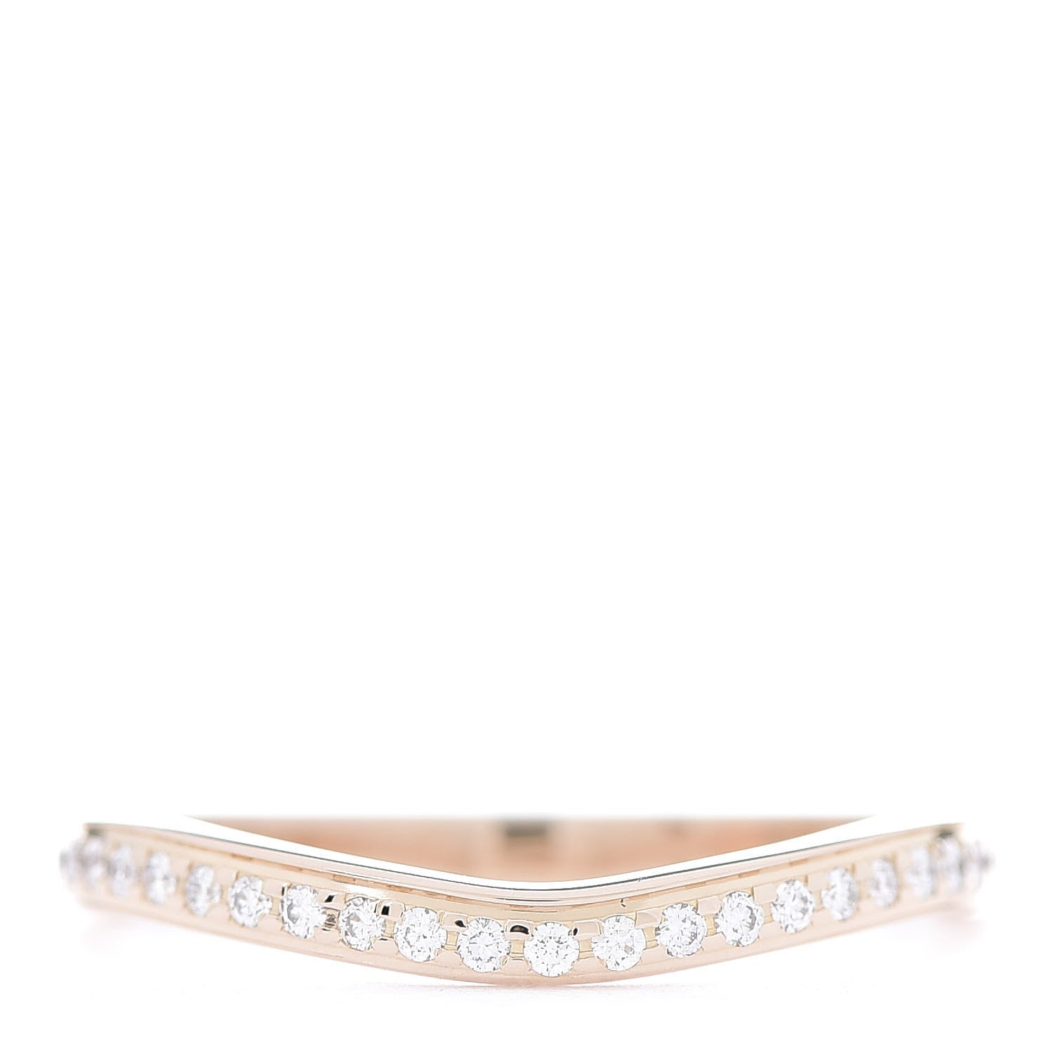 Cartier 18K Pink Gold Diamond Ballerine Wedding Band Ring 49 5 1 of 6