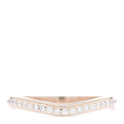 Cartier 18K Pink Gold Diamond Ballerine Wedding Band Ring 49 5 1 of 6