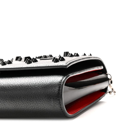 Christian Louboutin Calfskin Spikes Loubinthesky Paloma Clutch Black 10 of 10