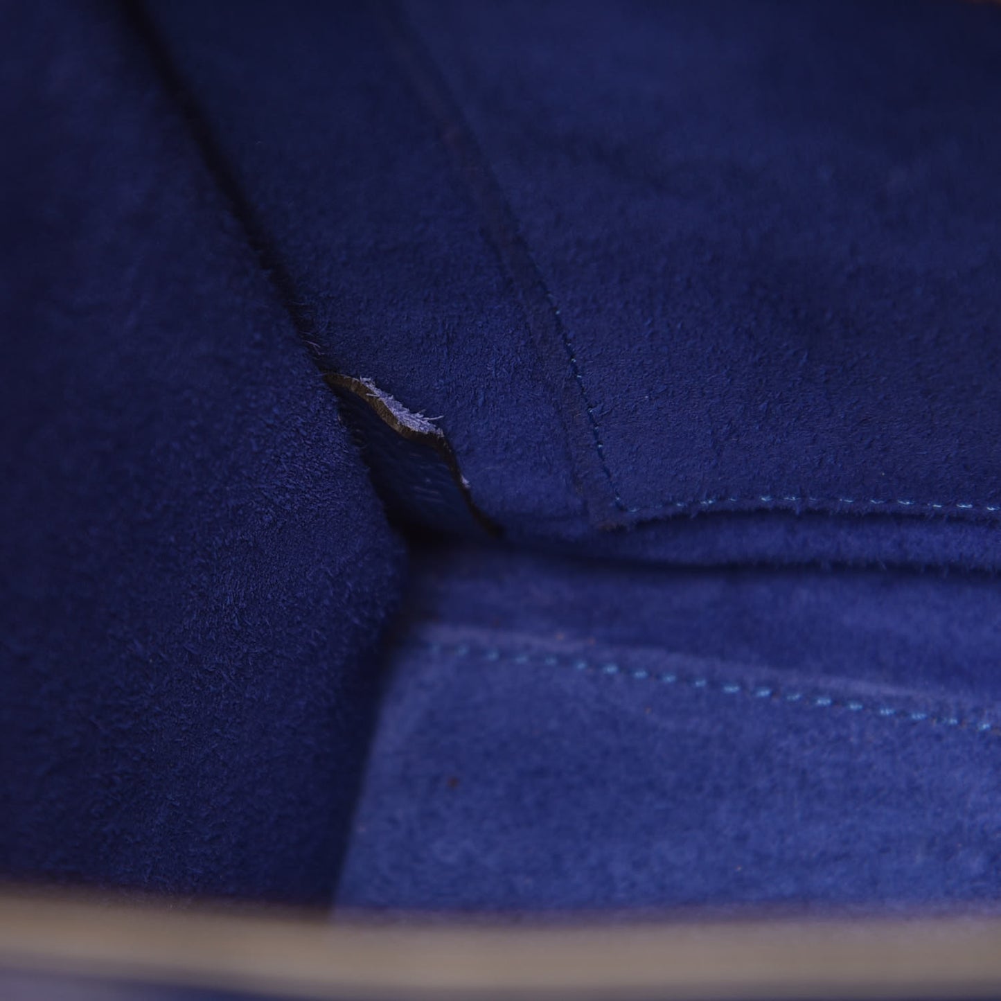 Drummed Calfskin Nano Luggage Indigo