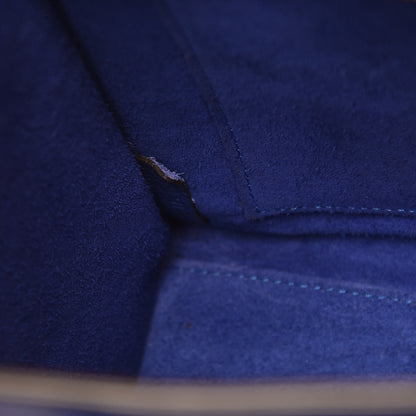 Celine Drummed Calfskin Nano Luggage Indigo 7 of 20