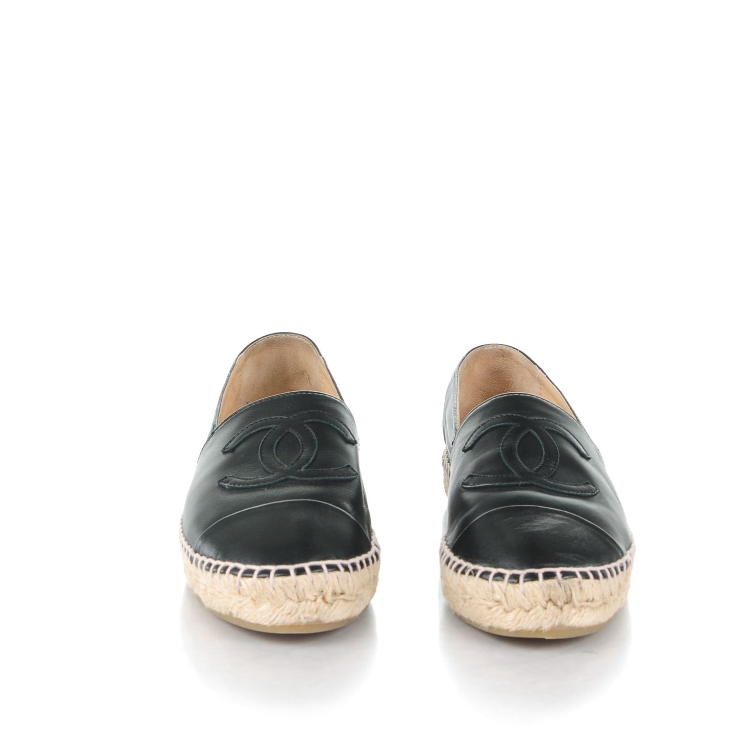 Lambskin CC Espadrilles 37 Black