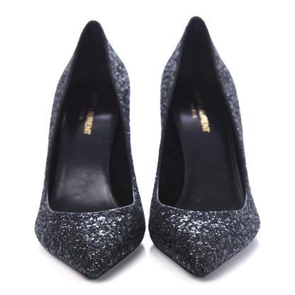 Saint Laurent Glitter Opyum 85 Pumps 40 Black 2 of 11