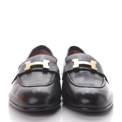 Hermes Goatskin Paris Loafers 36.5 Black 3 of 11