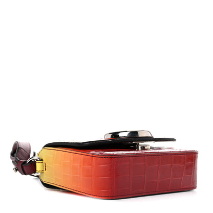Chloe Calfskin Crocodile Embossed Mini C Double Carry Ombre Yellow 4 of 15