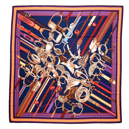 Hermes Cashmere Silk Concours D'Etriers Shawl 140 1 of 7