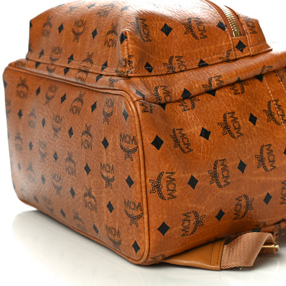MCM Visetos Medium Sprinkle Stud Stark Backpack Cognac 9 of 9