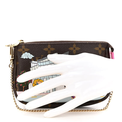 Louis Vuitton Monogram 2022 Christmas Animation Seoul Mini Pochette Accessories Fuchsia 2 of 10