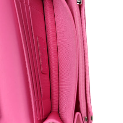Chanel Lambskin Quilted Mini Wallet On Chain WOC Pink 8 of 21