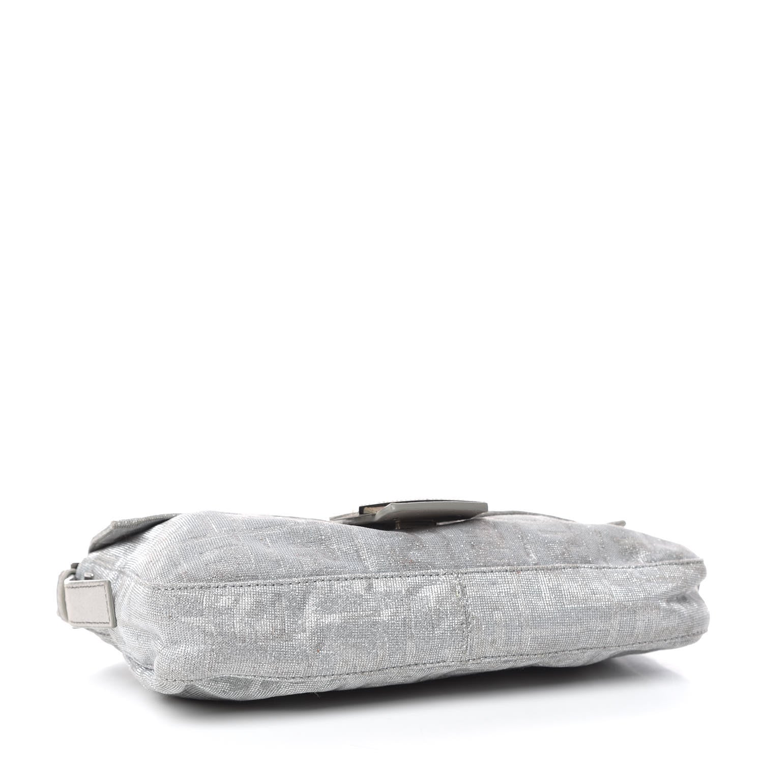 Fendi Metallic Lurex Zucca Baguette Silver 4 of 9