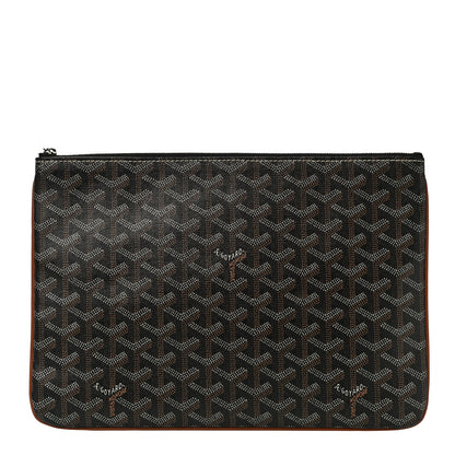 Goyard Goyardine Senat Pochette MM Black Gold 1 of 10