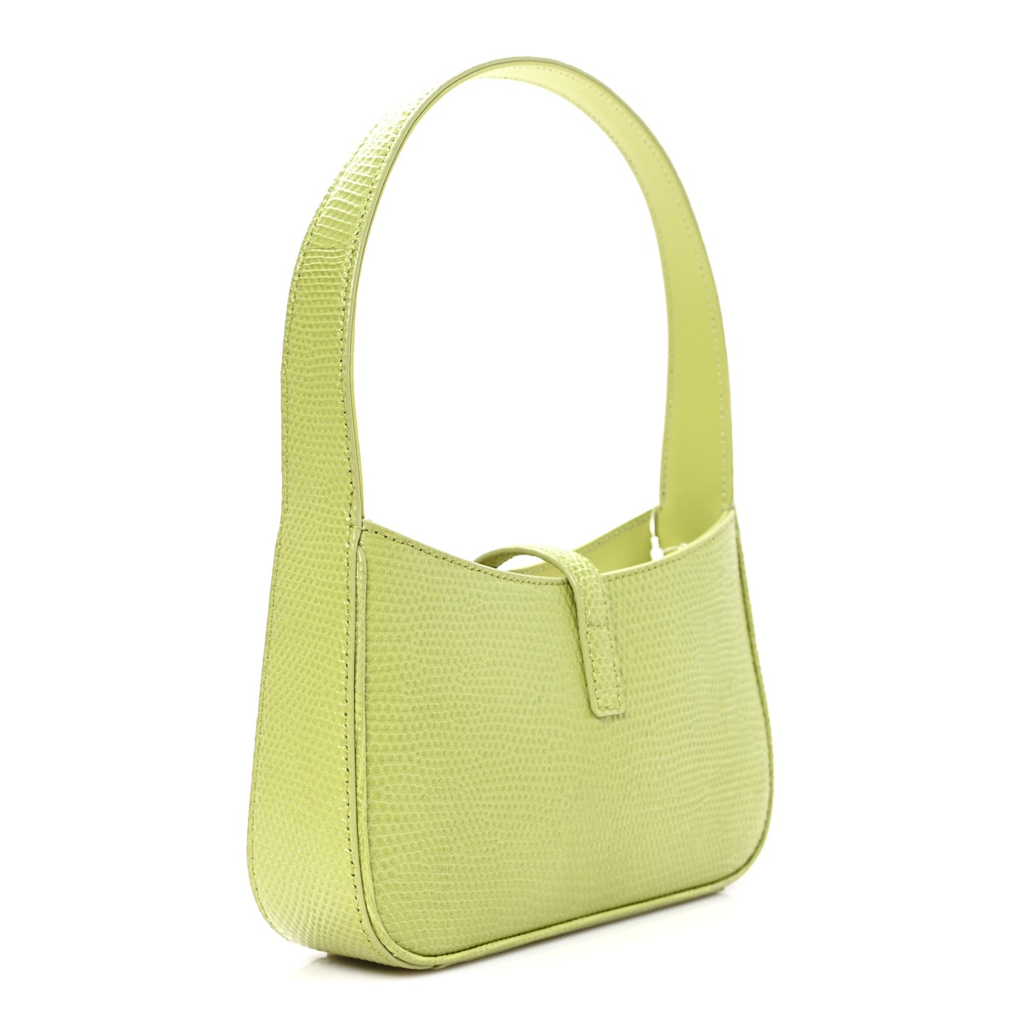Calfskin Lizard Embossed Le 5 A 7 Mini Hobo Dull Lime