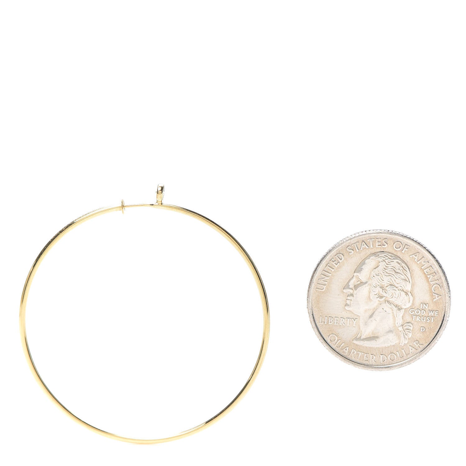 Tiffany 18K Yellow Gold Diamond Medium Elsa Peretti Hoop Earrings 2 of 4