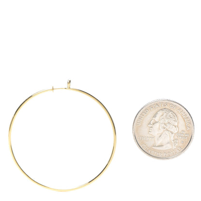 Tiffany 18K Yellow Gold Diamond Medium Elsa Peretti Hoop Earrings 2 of 4