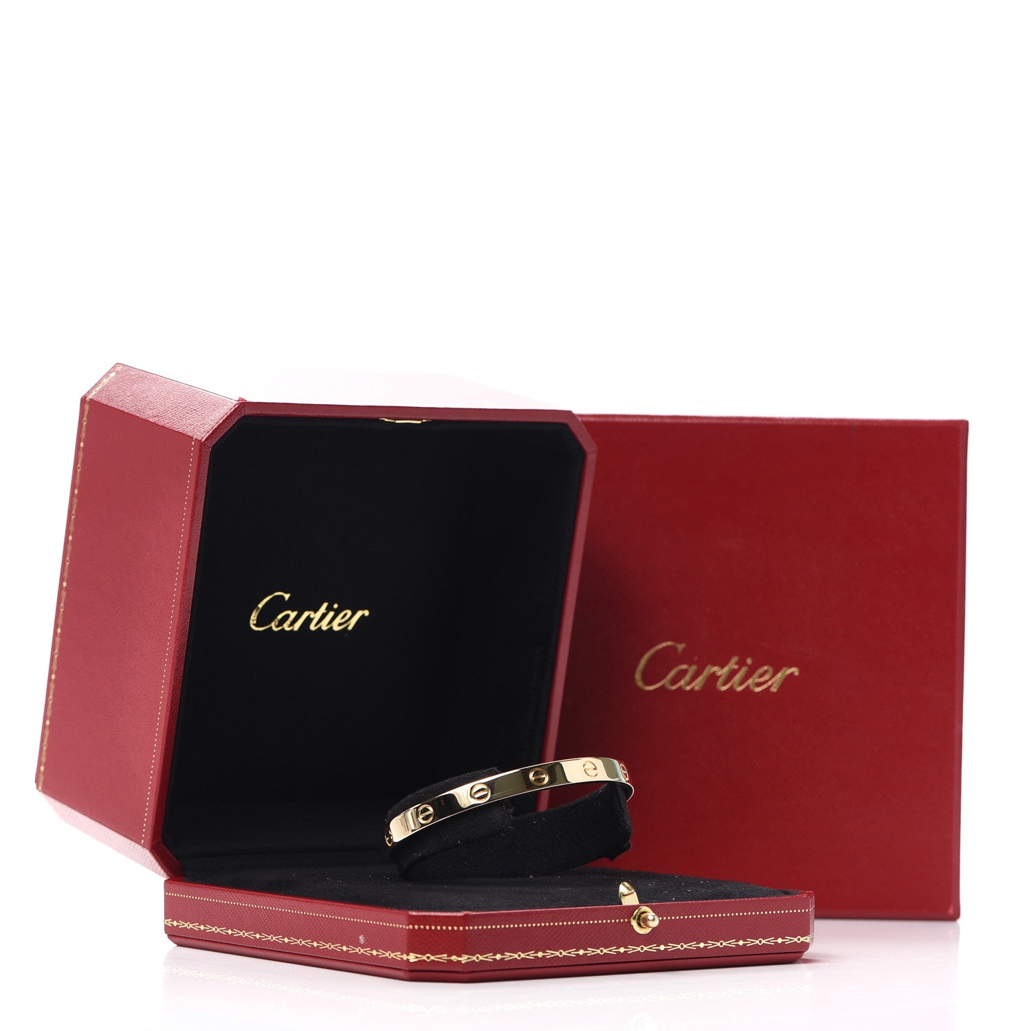 Cartier 18K Yellow Gold LOVE Cuff Bracelet 18 6 of 6