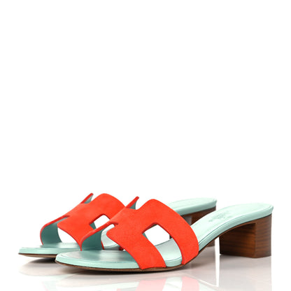 Hermes Suede Goatskin Oasis Sandals 37 Rose Sorbet 3 of 9
