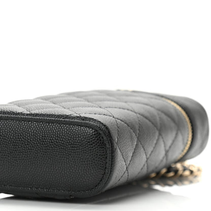 Chanel Caviar Quilted Phone Holder With Chain Black 9 of 10