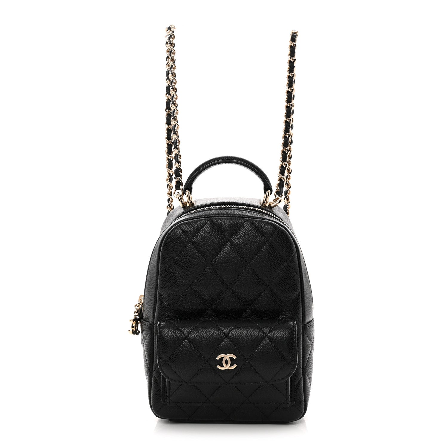 Chanel Caviar Quilted CC Mini Classic Backpack Black