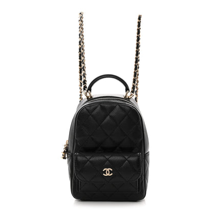 Chanel Caviar Quilted CC Mini Classic Backpack Black