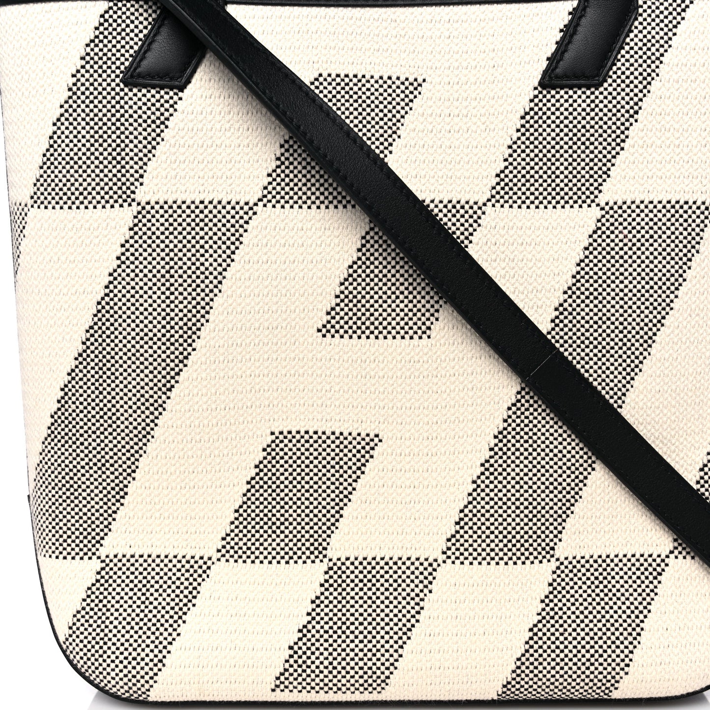 Swift H Canvas Cabas H En Biais 27 Black Ecru