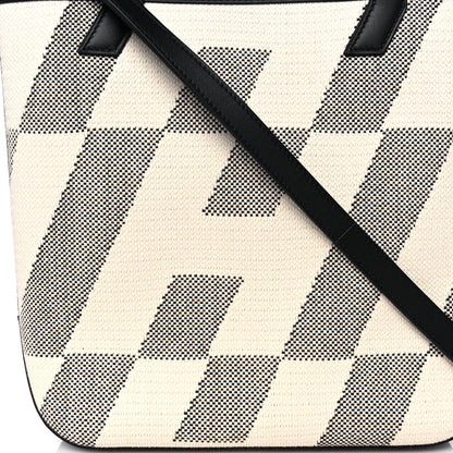 Hermes Swift H Canvas Cabas H En Biais 27 Black Ecru 8 of 10