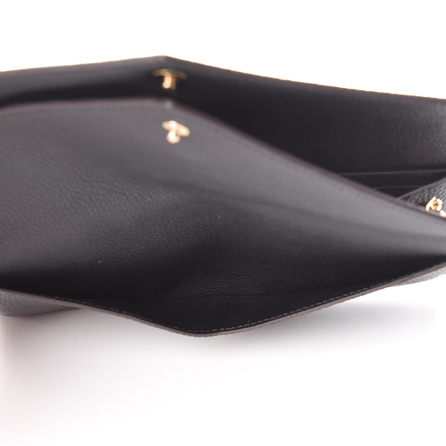 Calfskin Double V Wallet Black