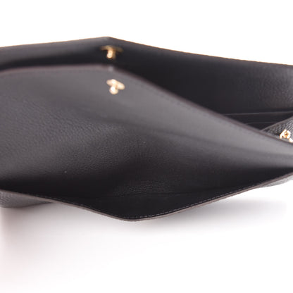 Louis Vuitton Calfskin Double V Wallet Black 6 of 8