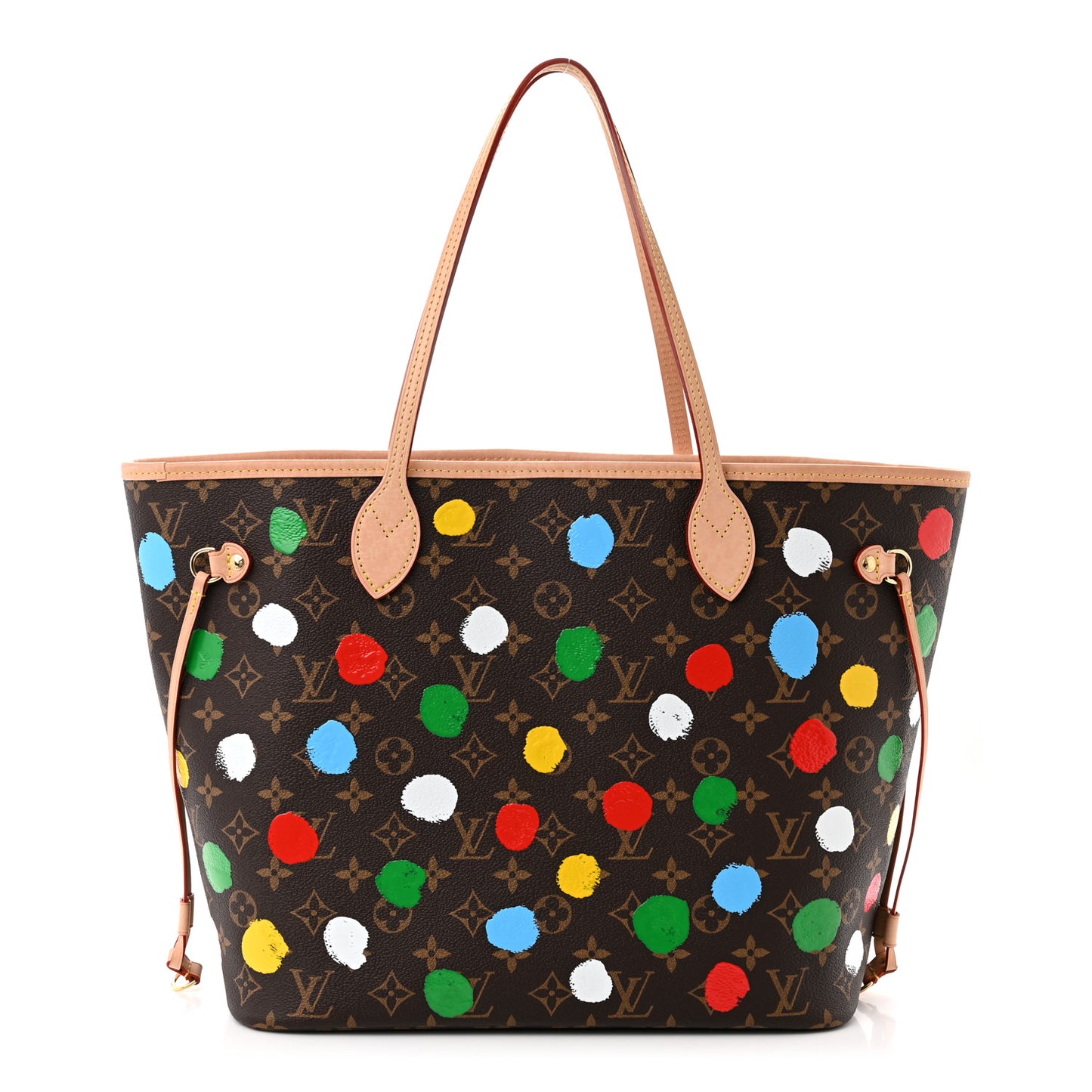 LV X YK Monogram Dots Neverfull MM