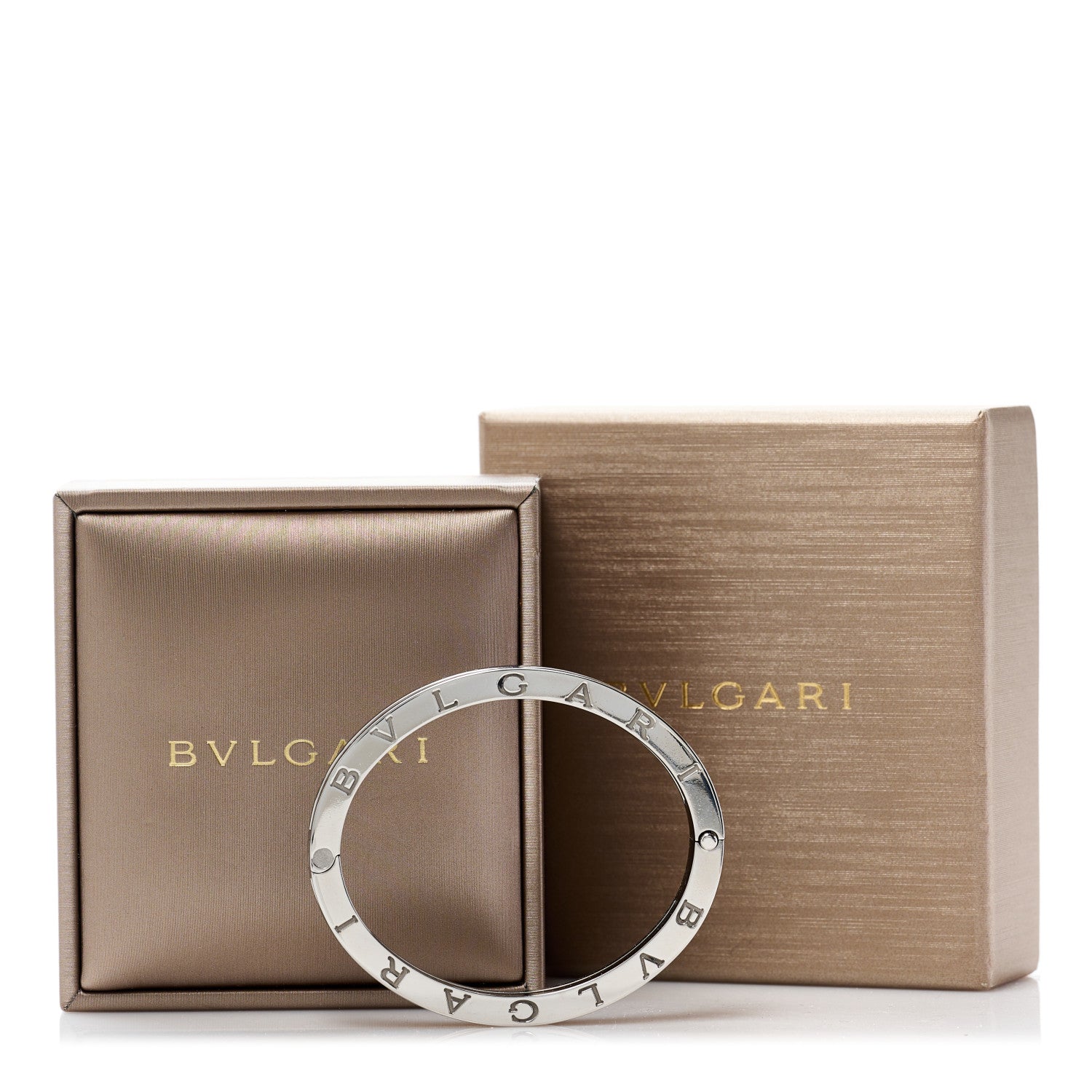 Bulgari 18K Yellow Gold Stainless Steel B.Zero1 Bangle Bracelet M 5 of 5