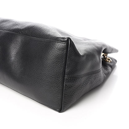 Gucci Pebbled Calfskin Large Soho Chain Shoulder Bag Black 9 of 10