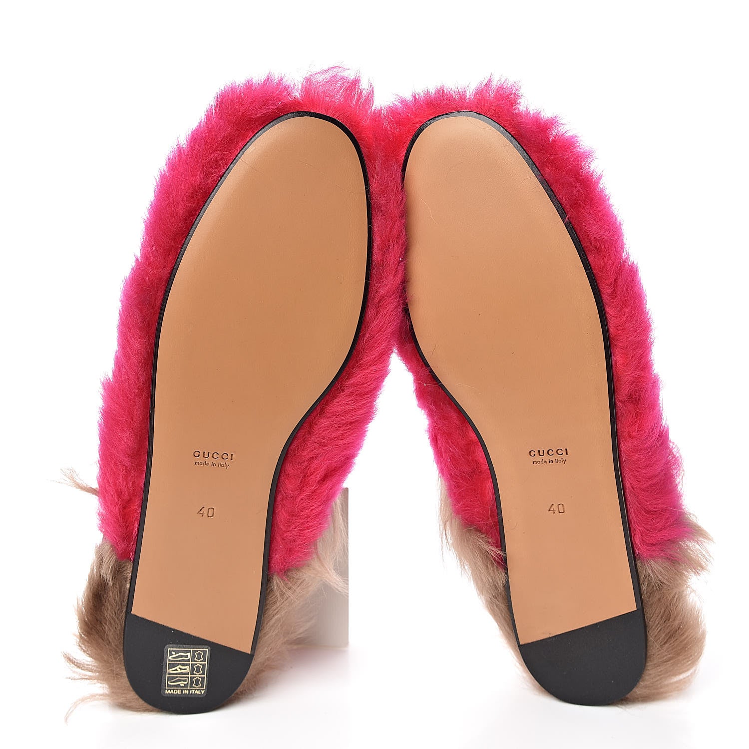 Gucci Merino Wool Womens Princetown Slippers 40 Raspberry Lipstick Natural 5 of 8