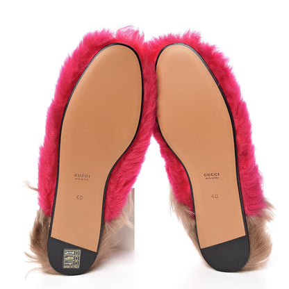 Gucci Merino Wool Womens Princetown Slippers 40 Raspberry Lipstick Natural 5 of 8