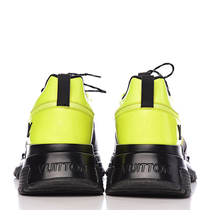 Louis Vuitton Calfskin Run Away Pulse Sneakers 8 Black Yellow 8 of 10