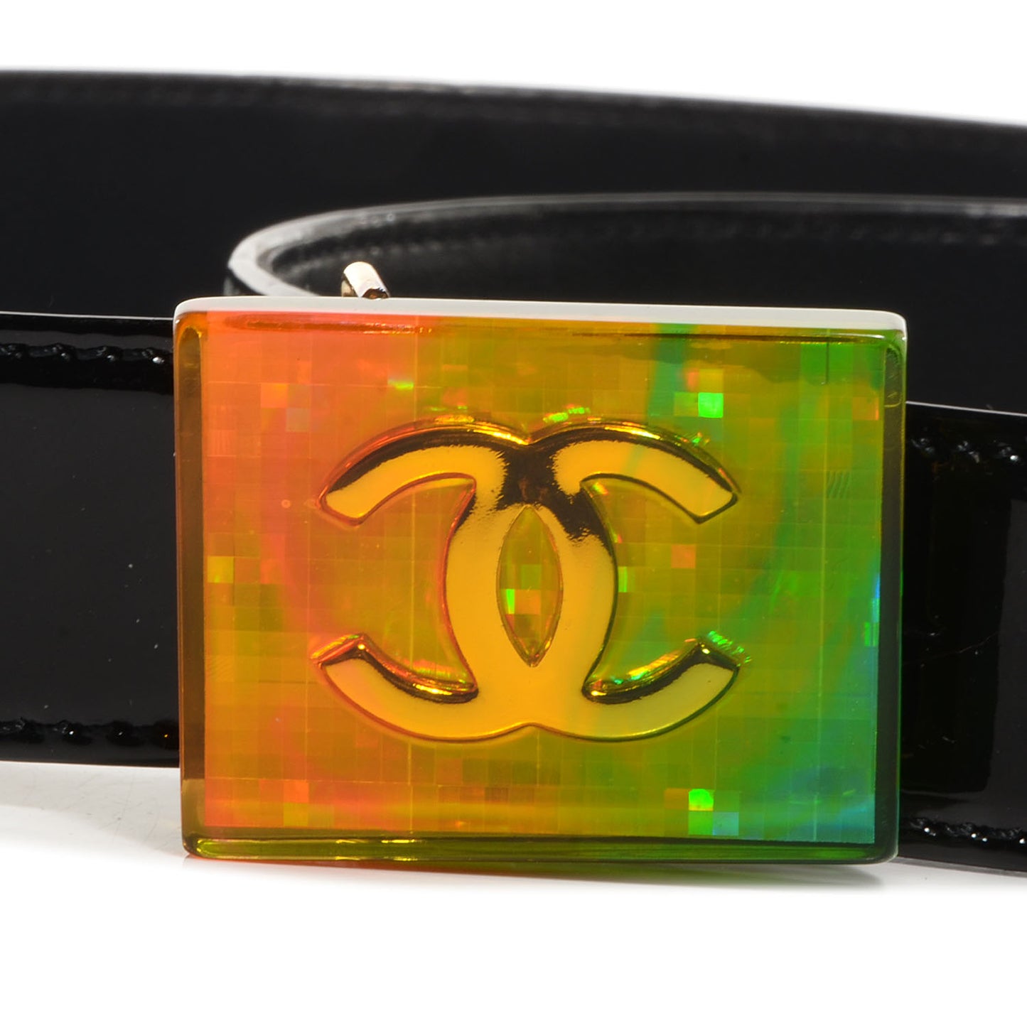 Patent Leather Resin CC Belt 80 32 Multicolor