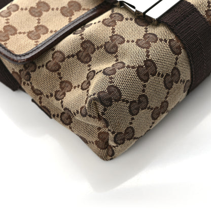 Gucci GG Monogram Buckle Belt Bag Dark Brown 10 of 12