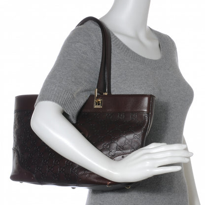 Gucci Guccissima Large Punch Tote Chocolate Brown 2 of 7