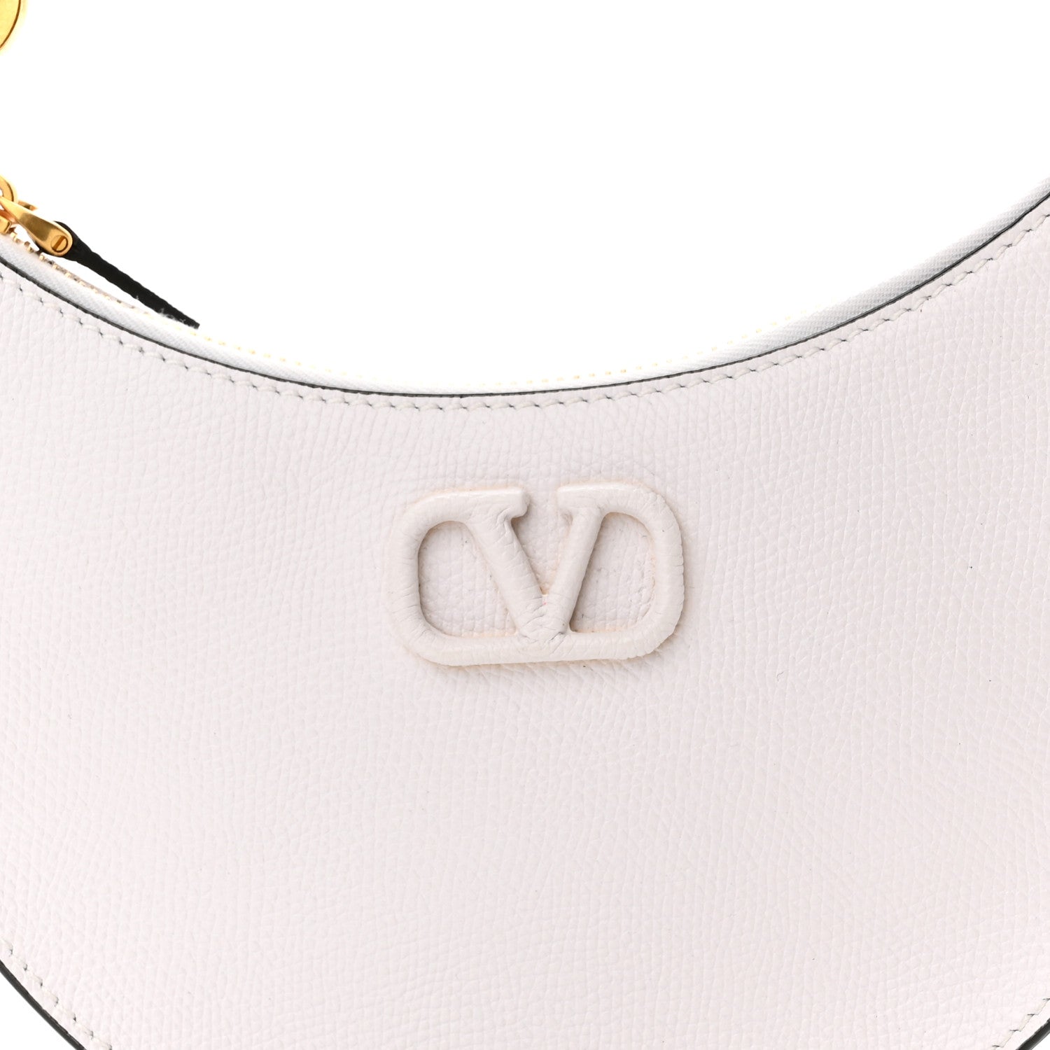 Valentino Garavani Calfskin Mini Vlogo Hobo Bag White 7 of 9